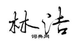 曾慶福林潔行書個性簽名怎么寫