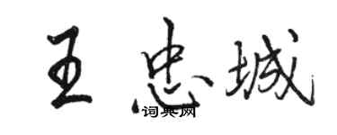 駱恆光王忠城行書個性簽名怎么寫