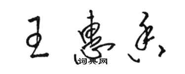 駱恆光王惠香草書個性簽名怎么寫