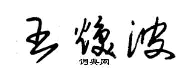 朱錫榮王煥波草書個性簽名怎么寫