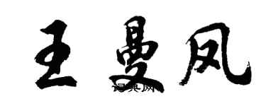 胡問遂王曼鳳行書個性簽名怎么寫