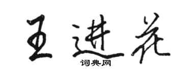 駱恆光王進花行書個性簽名怎么寫