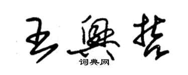 朱錫榮王興哲草書個性簽名怎么寫