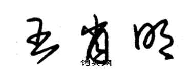 朱錫榮王肖明草書個性簽名怎么寫