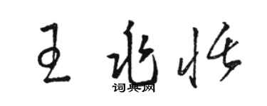 駱恆光王兆恬草書個性簽名怎么寫