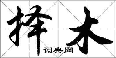 胡問遂擇木行書怎么寫