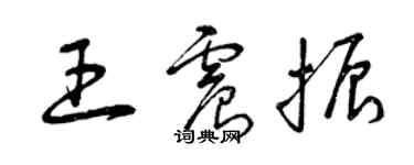 曾慶福王震振草書個性簽名怎么寫