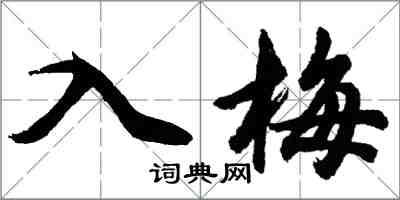 胡問遂入梅行書怎么寫