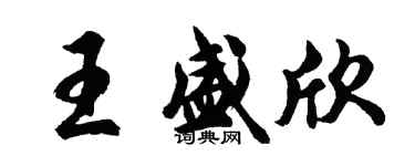 胡問遂王盛欣行書個性簽名怎么寫