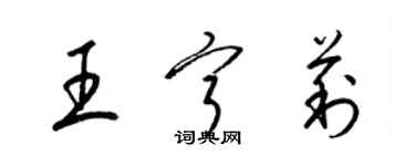 梁錦英王寧莉草書個性簽名怎么寫