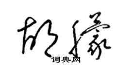 梁錦英胡朦草書個性簽名怎么寫