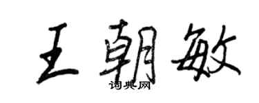 王正良王朝敏行書個性簽名怎么寫