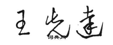 駱恆光王先達草書個性簽名怎么寫