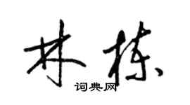 梁錦英林棟草書個性簽名怎么寫