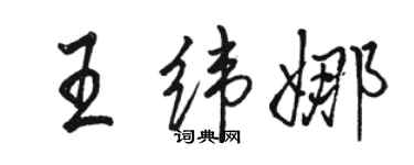 駱恆光王緯娜行書個性簽名怎么寫