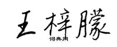 王正良王梓朦行書個性簽名怎么寫