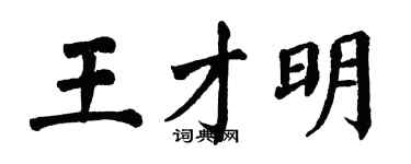 翁闓運王才明楷書個性簽名怎么寫