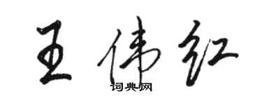 駱恆光王偉紅行書個性簽名怎么寫