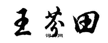 胡問遂王芬田行書個性簽名怎么寫