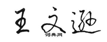 駱恆光王文遜行書個性簽名怎么寫