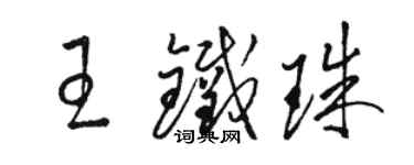 駱恆光王鐵珠草書個性簽名怎么寫