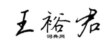 王正良王裕君行書個性簽名怎么寫