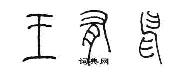 陳墨王有申篆書個性簽名怎么寫