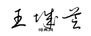 梁錦英王城芝草書個性簽名怎么寫