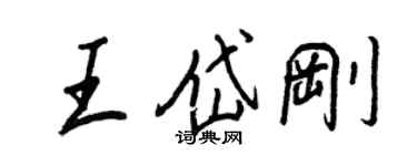 王正良王岱剛行書個性簽名怎么寫