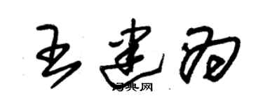 朱錫榮王建為草書個性簽名怎么寫