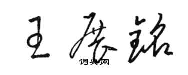 駱恆光王展銘草書個性簽名怎么寫