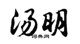 胡問遂湯明行書個性簽名怎么寫