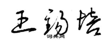 曾慶福王錫培草書個性簽名怎么寫