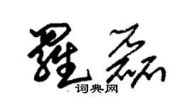 朱錫榮羅磊草書個性簽名怎么寫