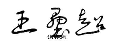 曾慶福王壘超草書個性簽名怎么寫