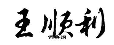 胡問遂王順利行書個性簽名怎么寫