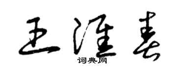 曾慶福王淮春草書個性簽名怎么寫