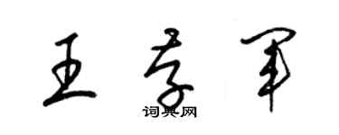 梁錦英王存軍草書個性簽名怎么寫