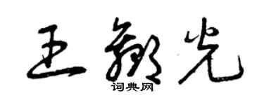 曾慶福王贏光草書個性簽名怎么寫