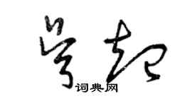 曾慶福吳起草書個性簽名怎么寫