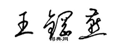 梁錦英王鋼燕草書個性簽名怎么寫