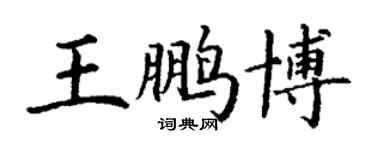 丁謙王鵬博楷書個性簽名怎么寫