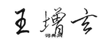 駱恆光王增玄行書個性簽名怎么寫