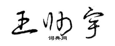 曾慶福王帥宇草書個性簽名怎么寫