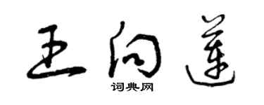 曾慶福王向蓮草書個性簽名怎么寫