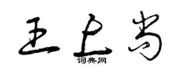 曾慶福王上尚草書個性簽名怎么寫