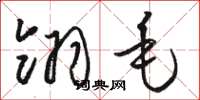 駱恆光翎毛草書怎么寫