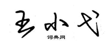朱錫榮王小弋草書個性簽名怎么寫