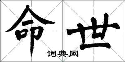 翁闓運命世楷書怎么寫