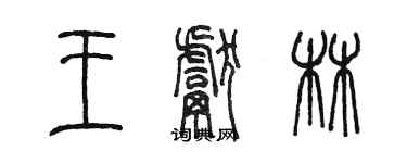 陳墨王獻林篆書個性簽名怎么寫